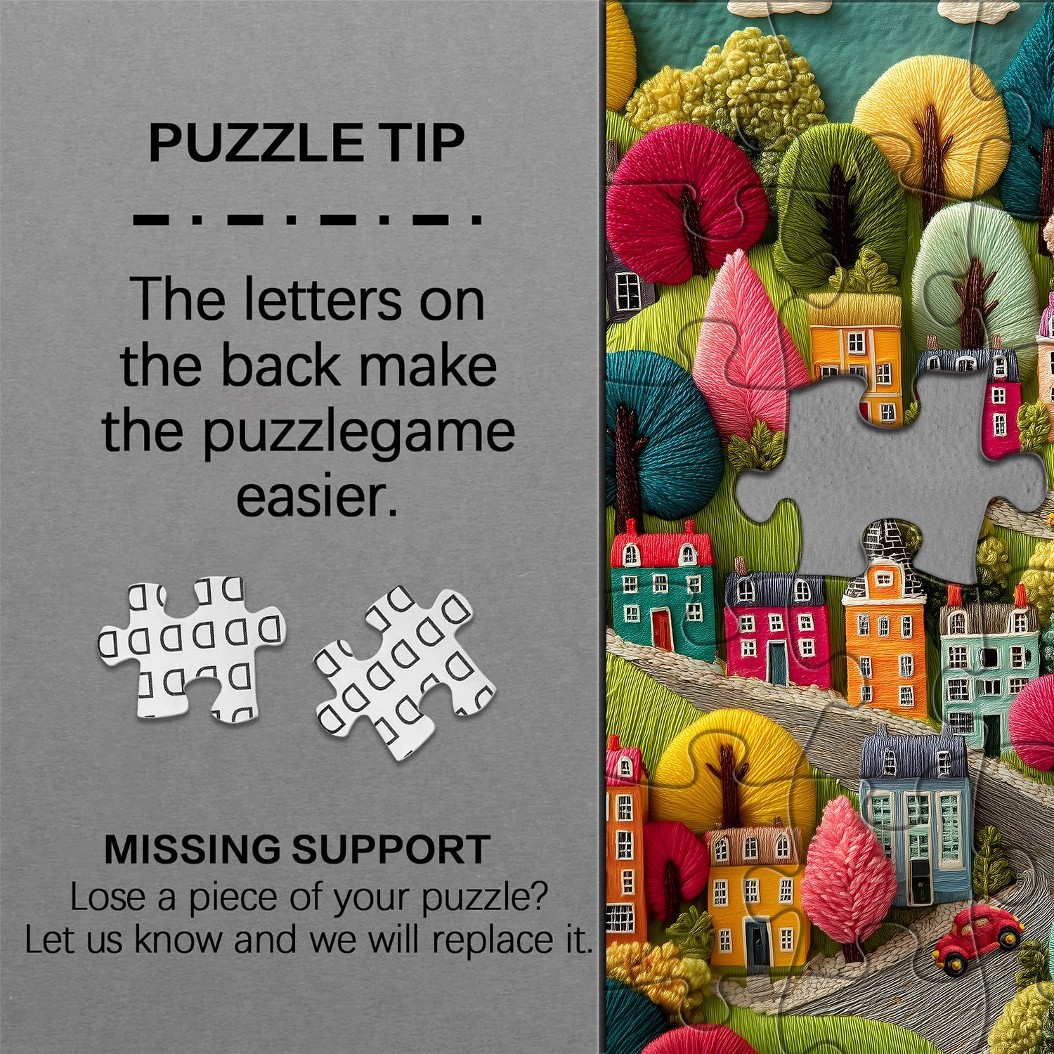 Puzzle 1000 Pièces Embroidery Town