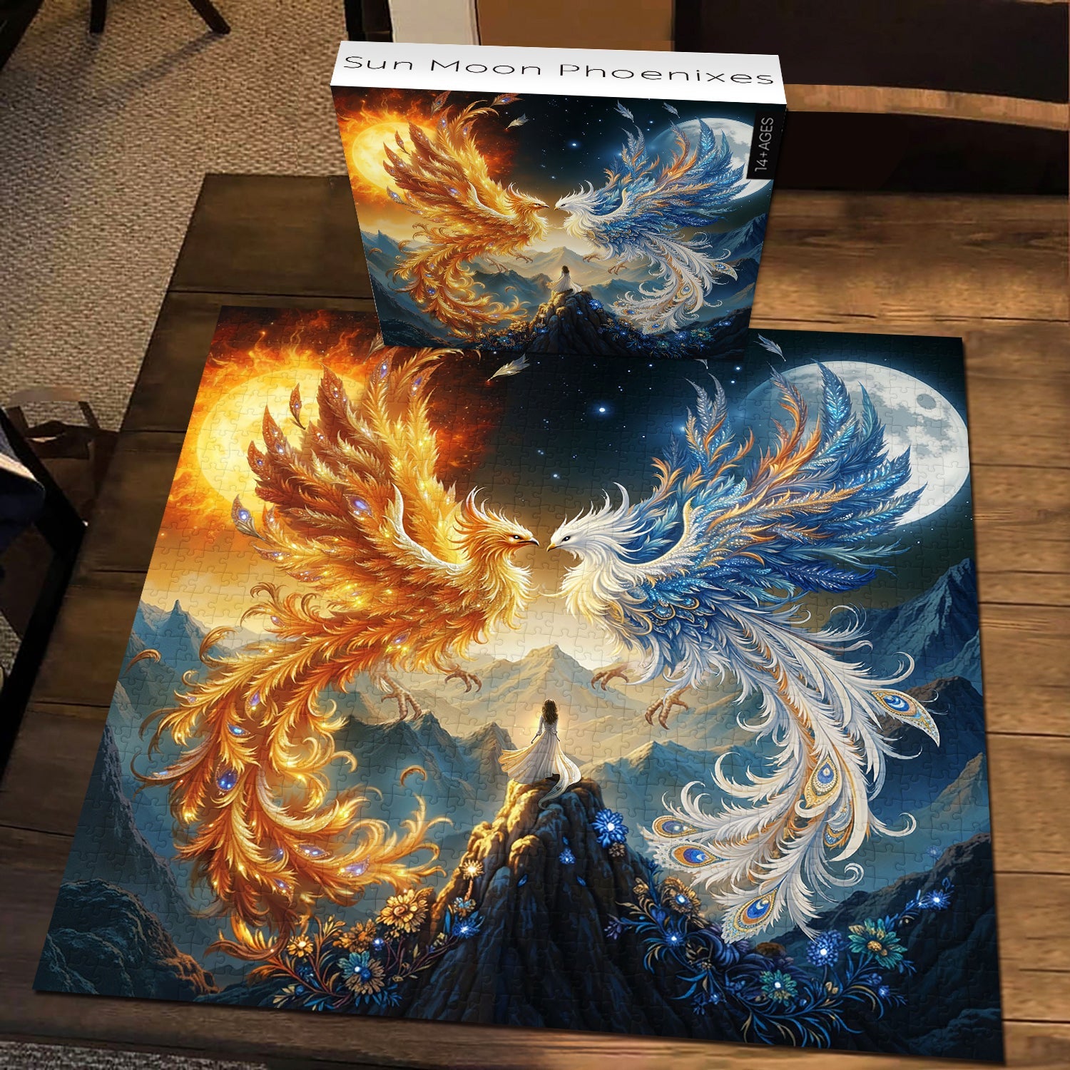Sun Moon Phoenixes Jigsaw Puzzle 1000 Pieces