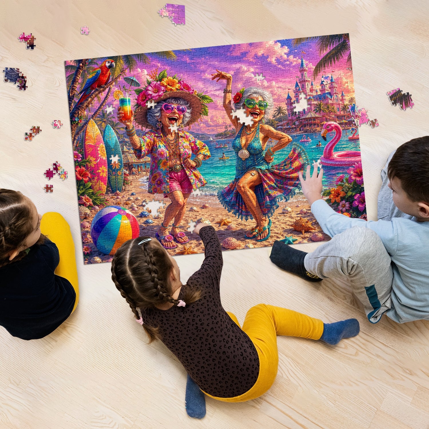 Beach Party Grannies Jigsaw Puzzle 1000 Pieces