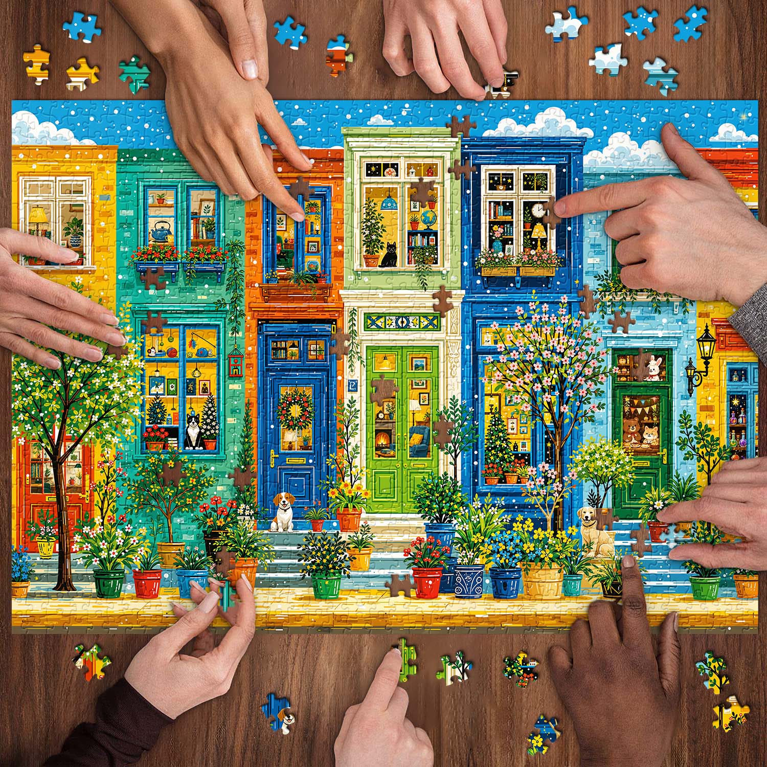 Colorful Street Realm Jigsaw Puzzle 1000 Piece