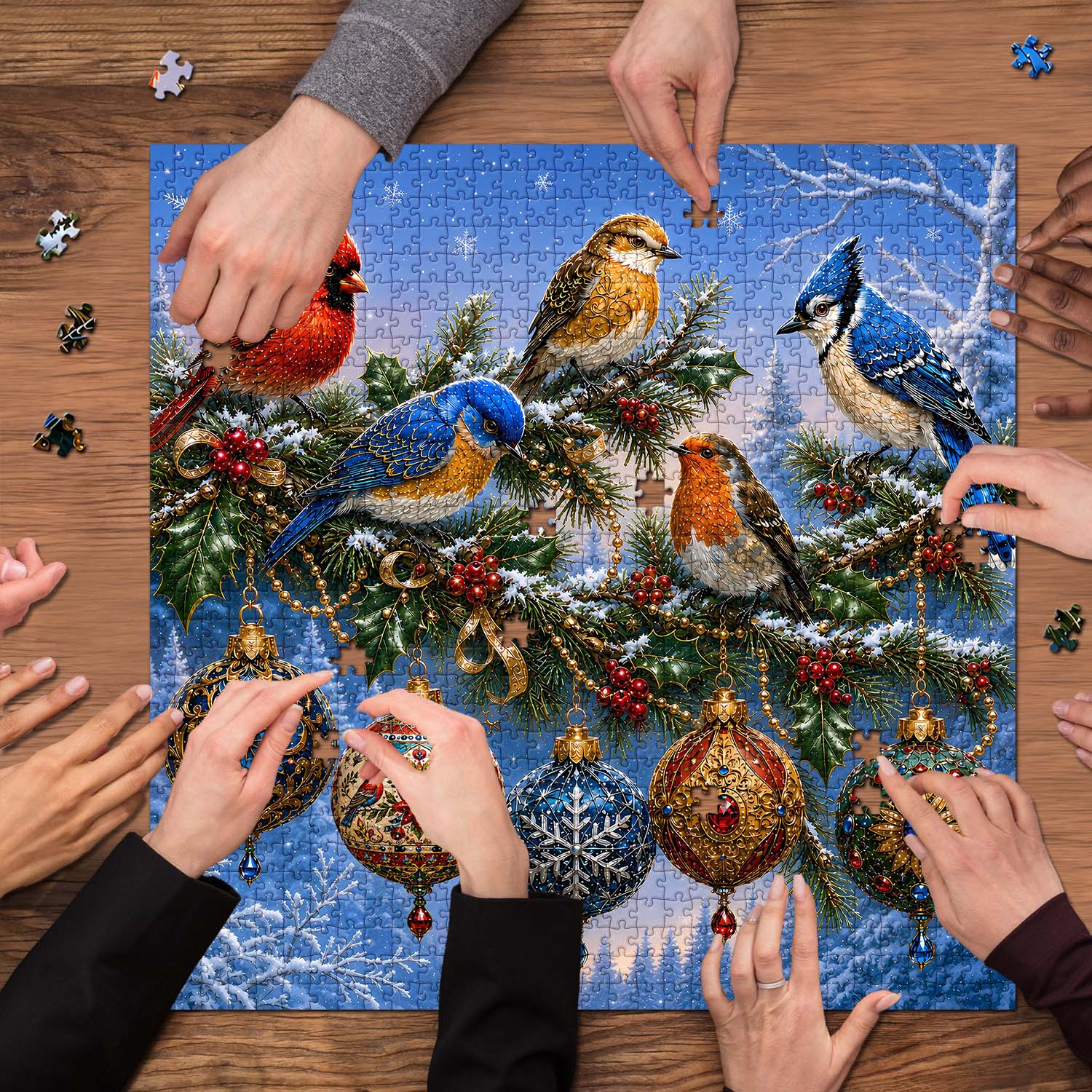 Christmas Sparrow Song Jigsaw Puzzle 1000 Pieces