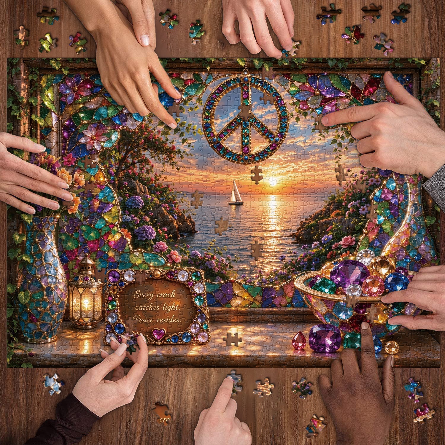Glass Peace Jigsaw Puzzle 1000 Pieces
