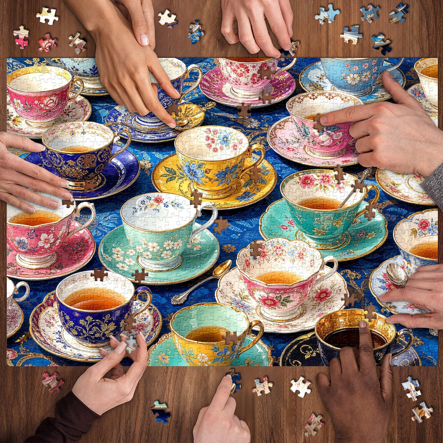 Gilded Bloom Cups Jigsaw Puzzle 1000 Piece
