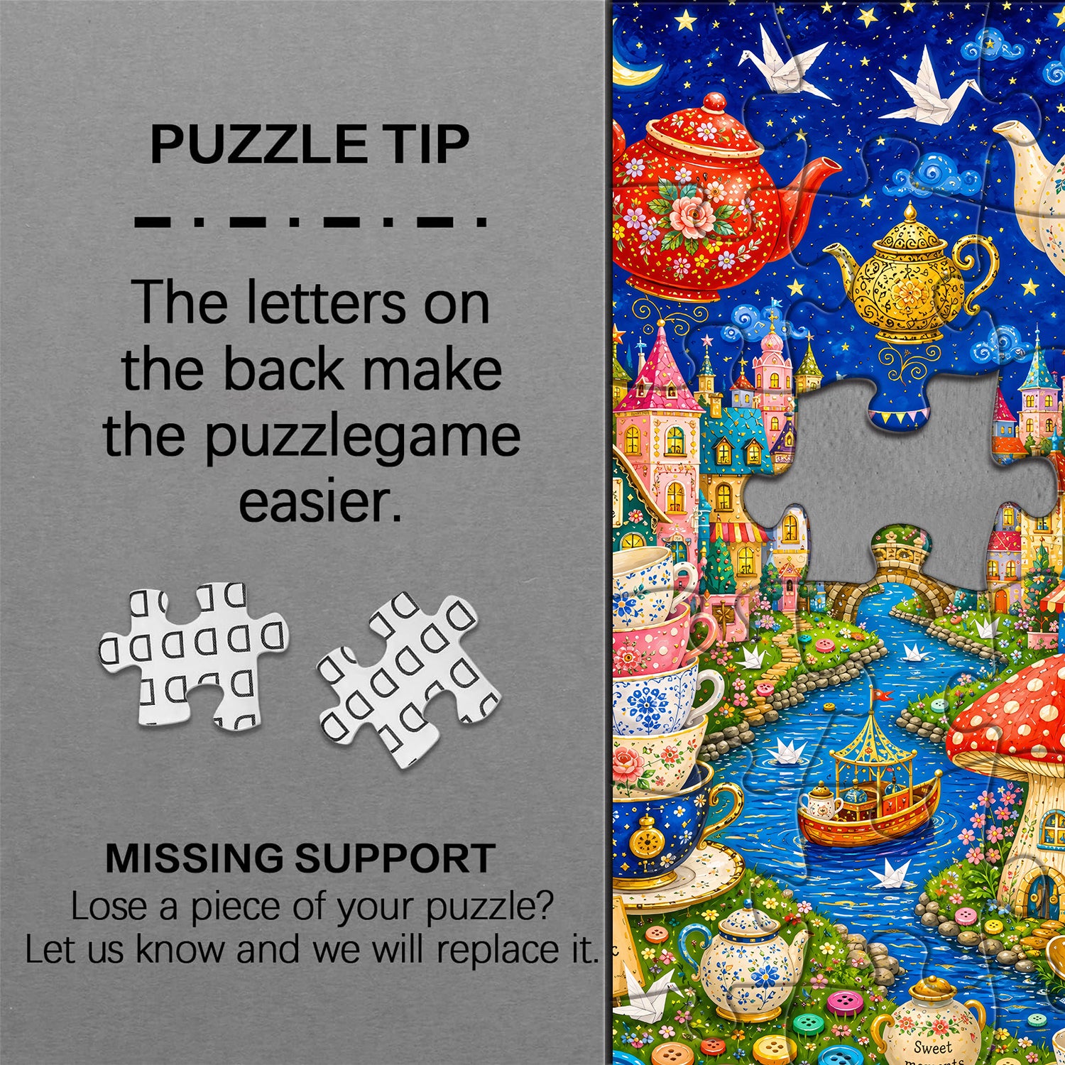 Sweet Dreams Tea Town Jigsaw Puzzle 1000 Piece