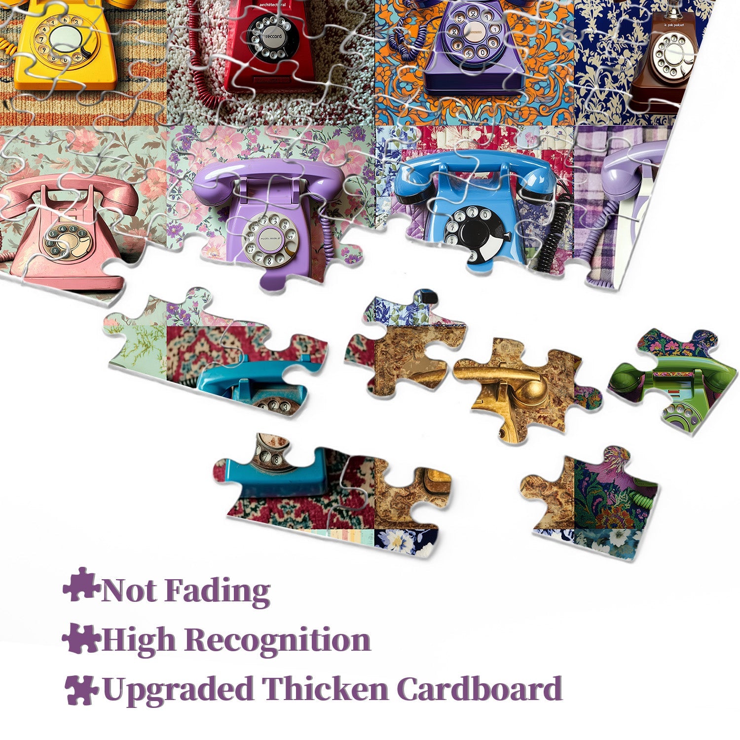 Retro Telephone Collage Jigsaw Puzzle 1000 Pieces