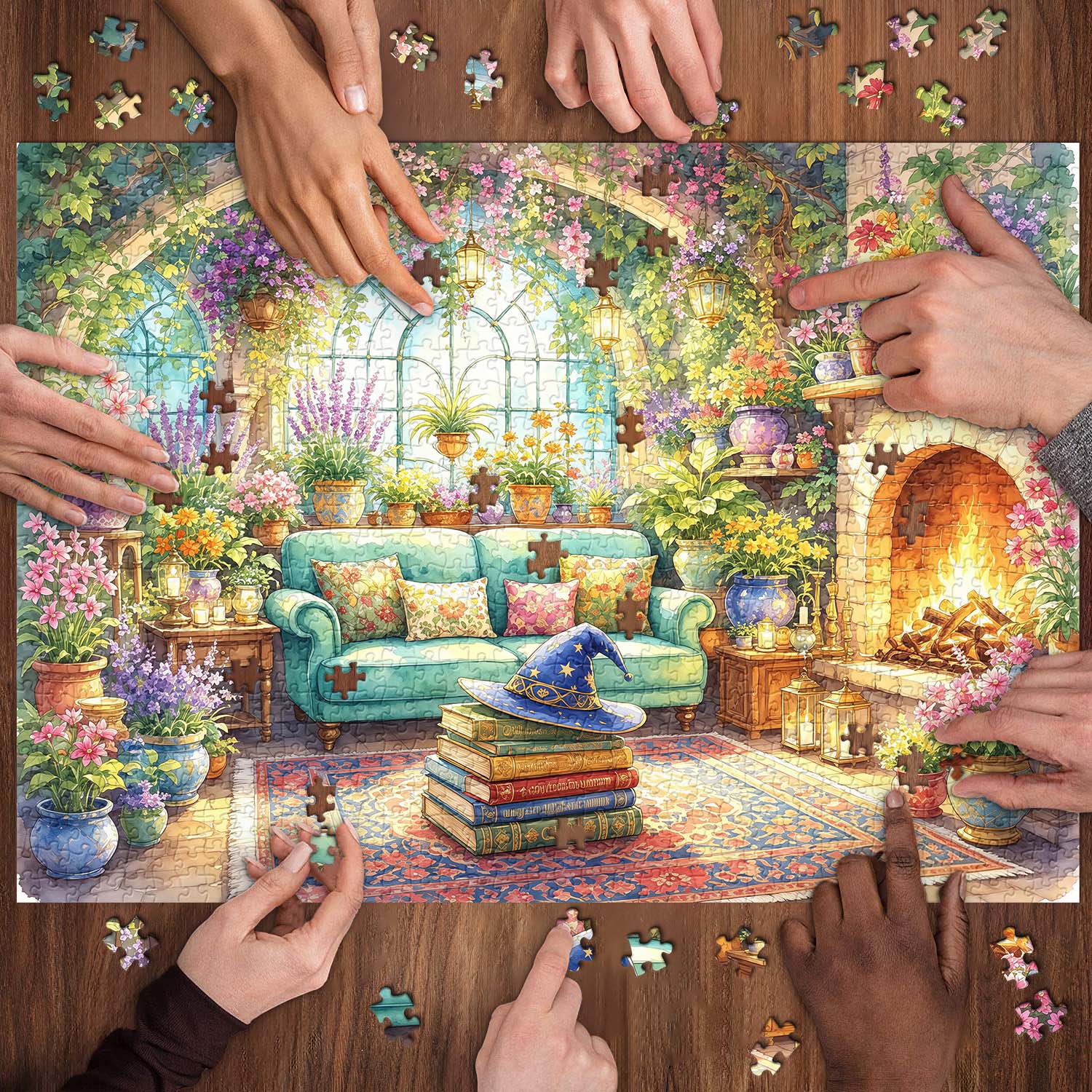 Blaze Blooms Hat Jigsaw Puzzle 1000 Piece