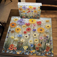 Wildflower Glass Art Jigsaw Puzzle 1000 Pieces