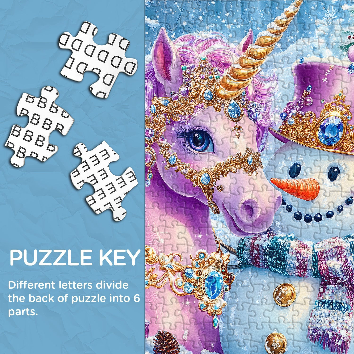 Snowman Unicorn Jigsaw Puzzles 1000 Pieces