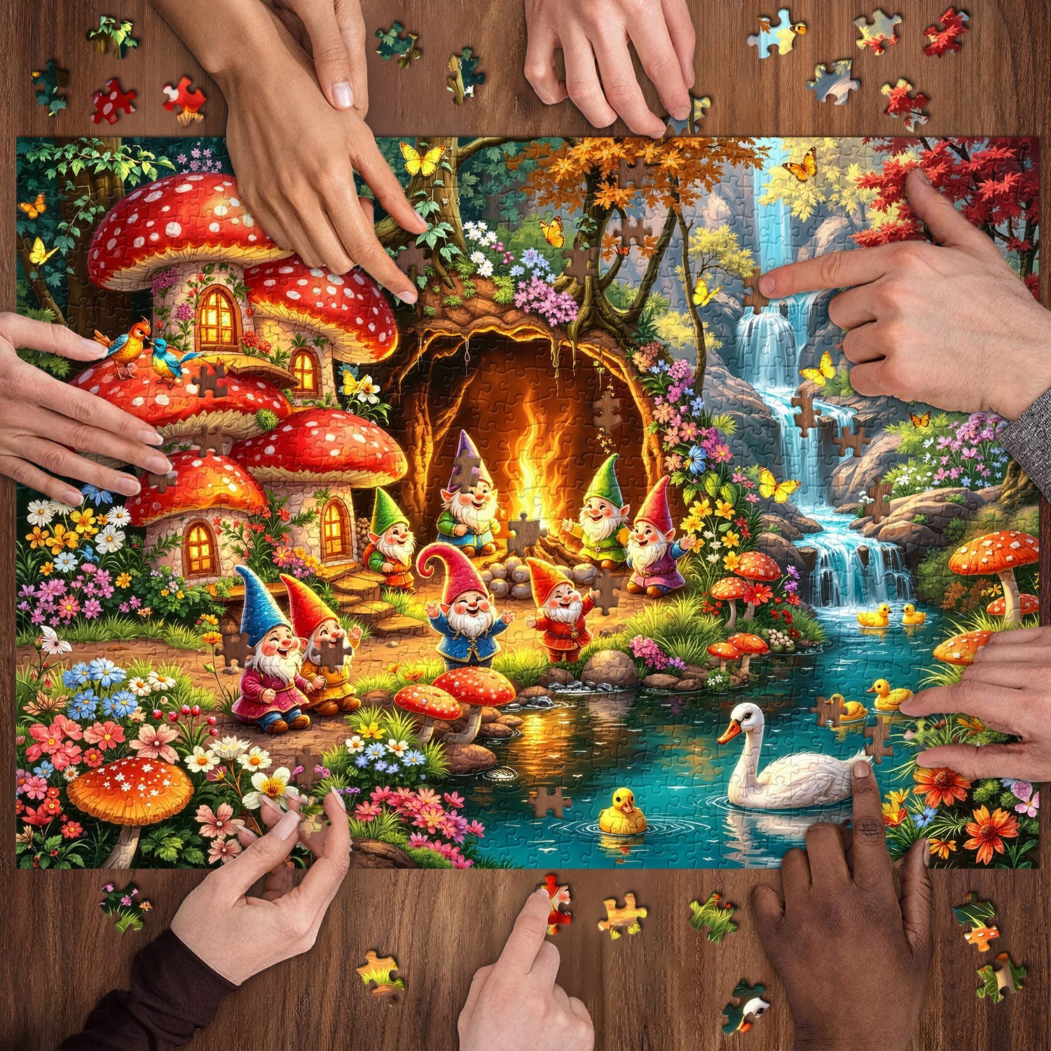 Little Dwarf Forest Party Jigsaw Puzzle 1000 Pieces