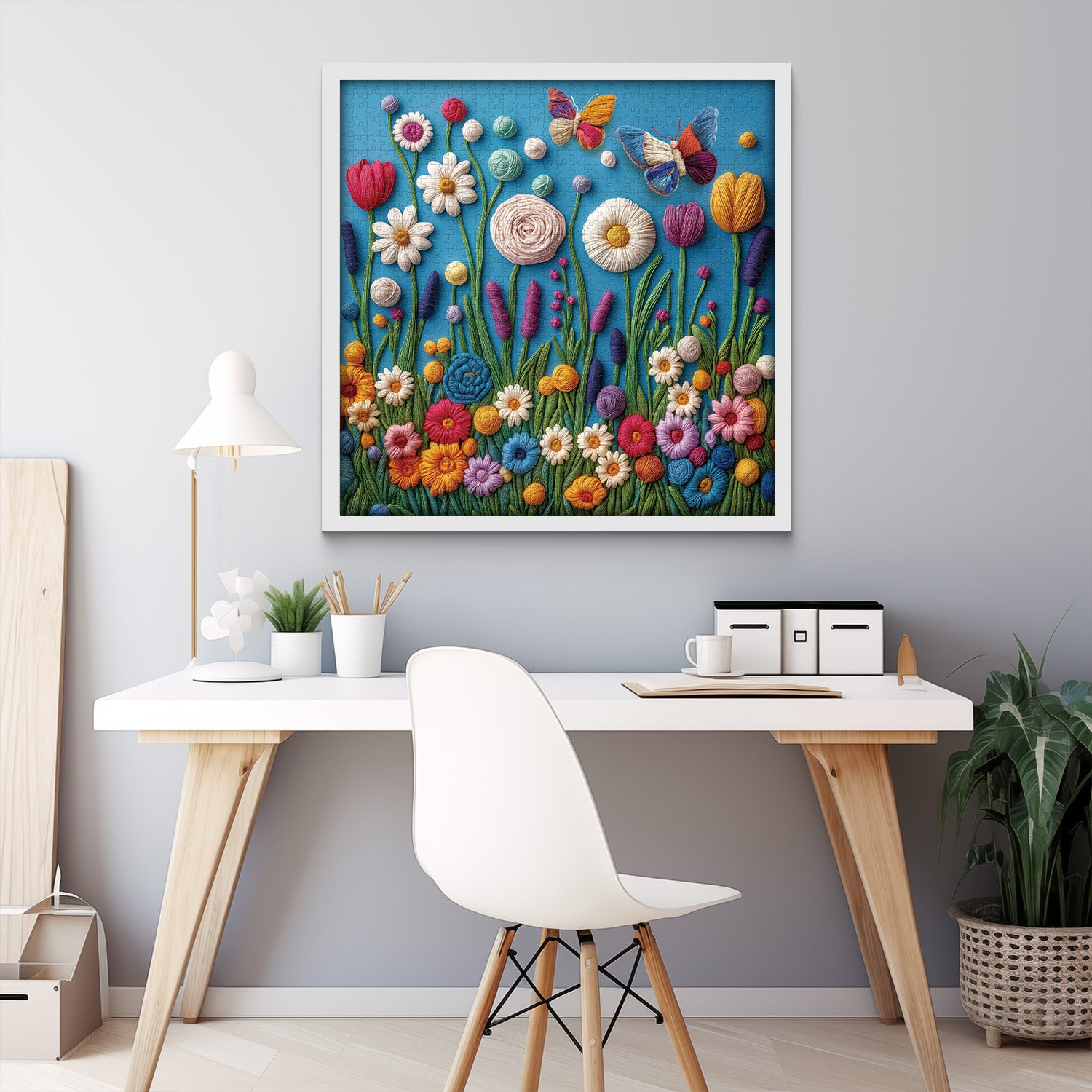 Blue Flower Field Jigsaw Puzzles 1000 Piece