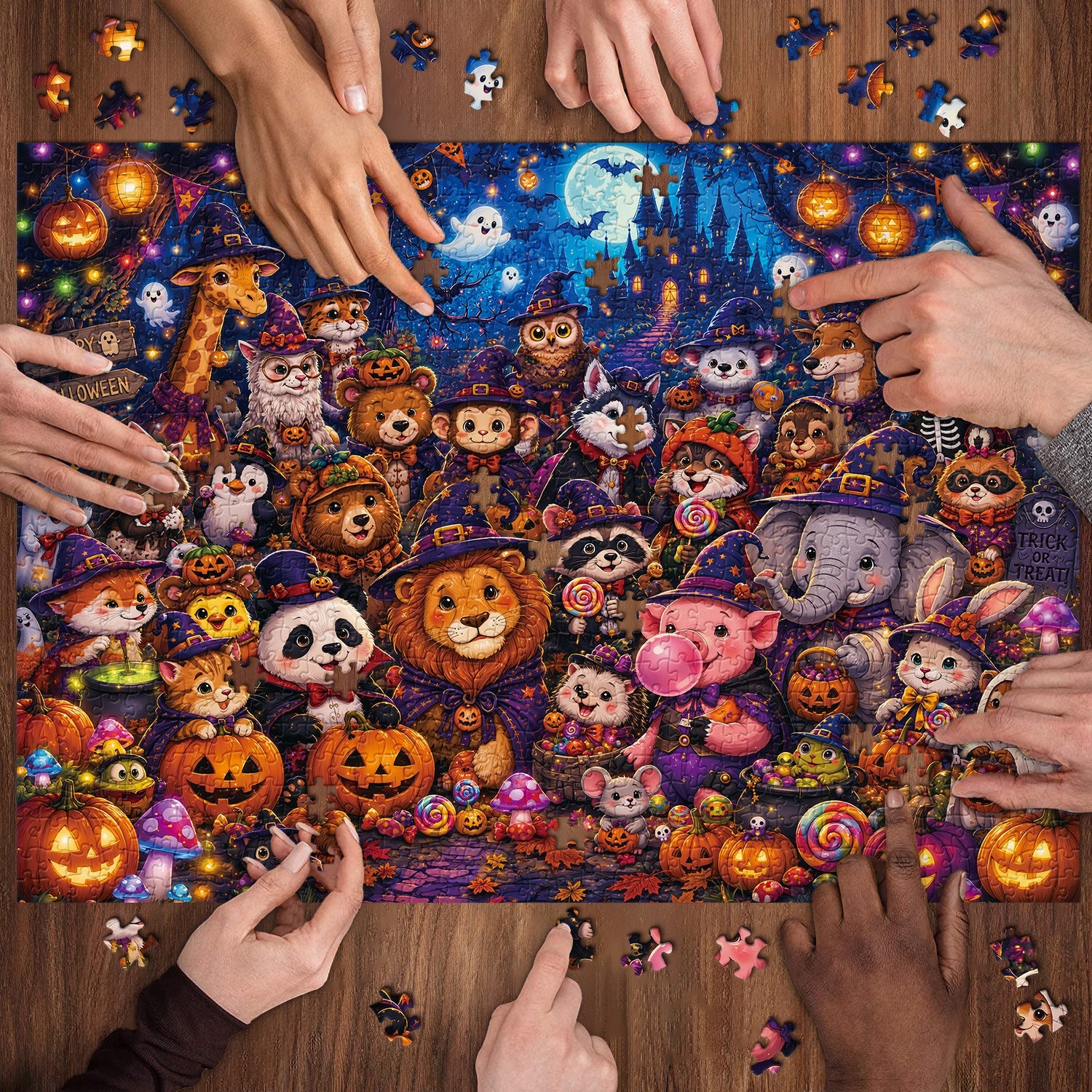 Animal Carnival Night Jigsaw Puzzle 1000 Piece