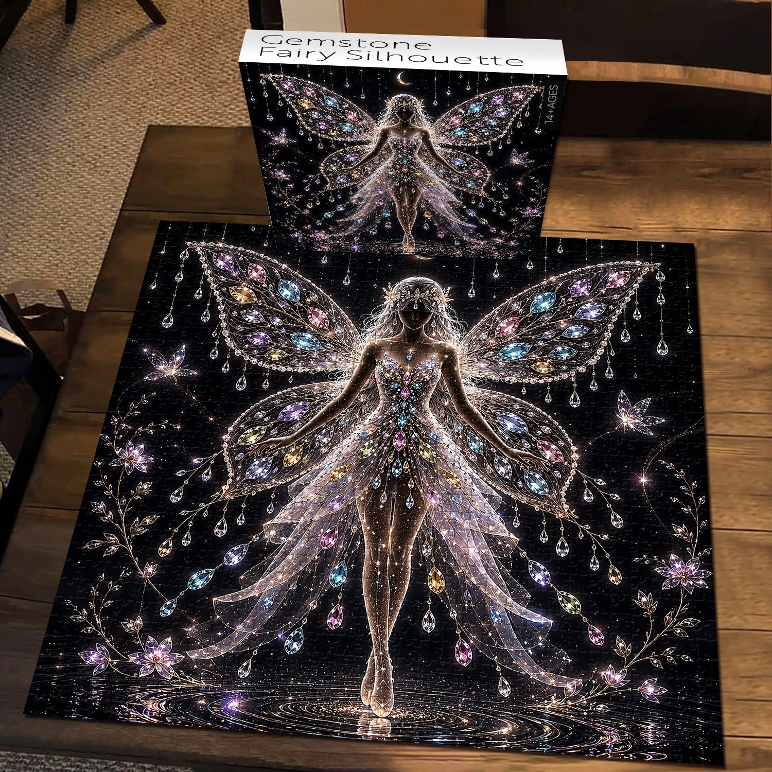 Gemstone Fairy Silhouette Jigsaw Puzzle 1000 Pieces