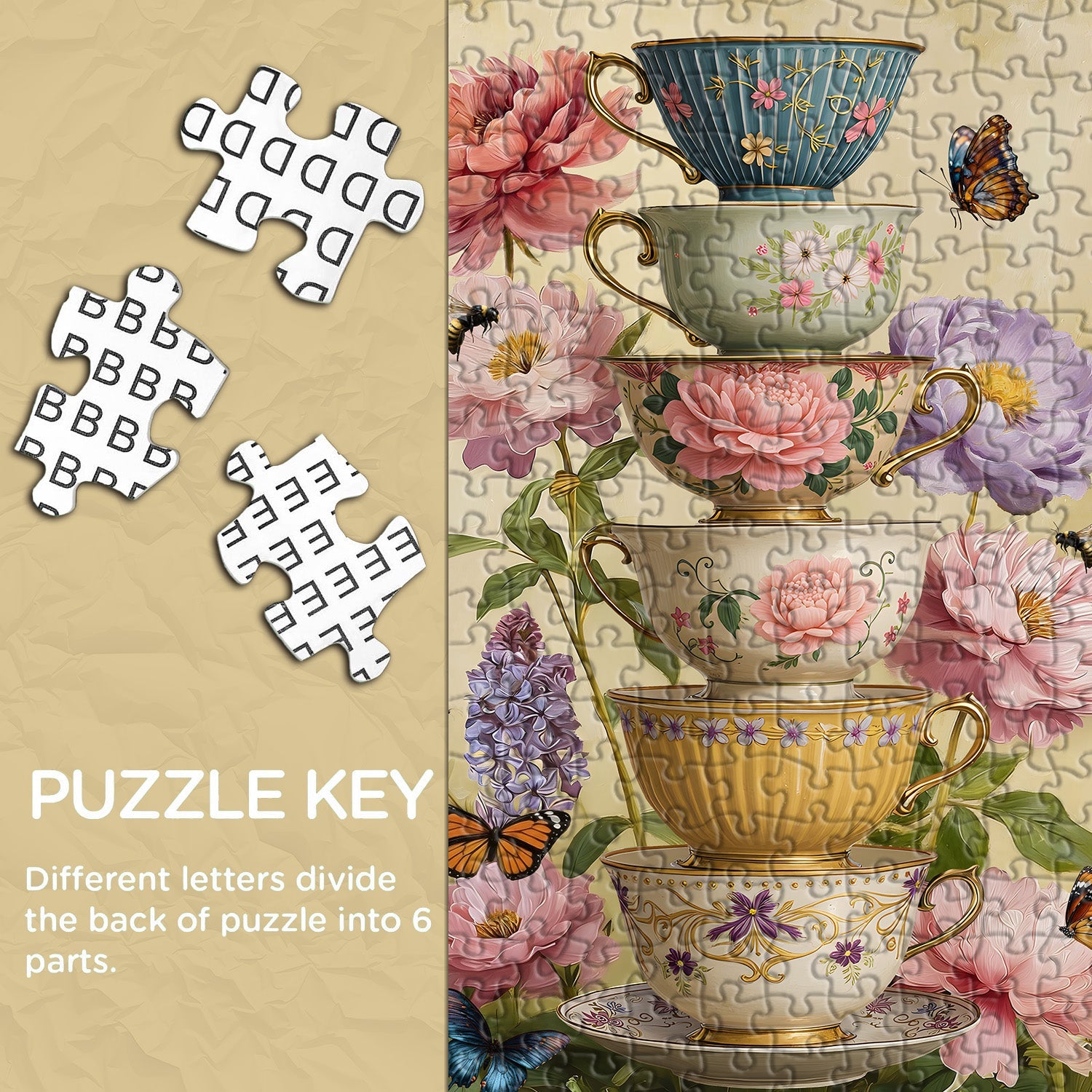 Puzzle de 1000 pièces Fleurs dans une tasse