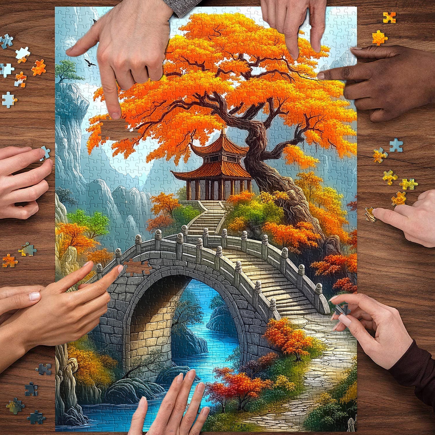 Pavilion by the River Jigsaw Puzzle 1000 Pieces