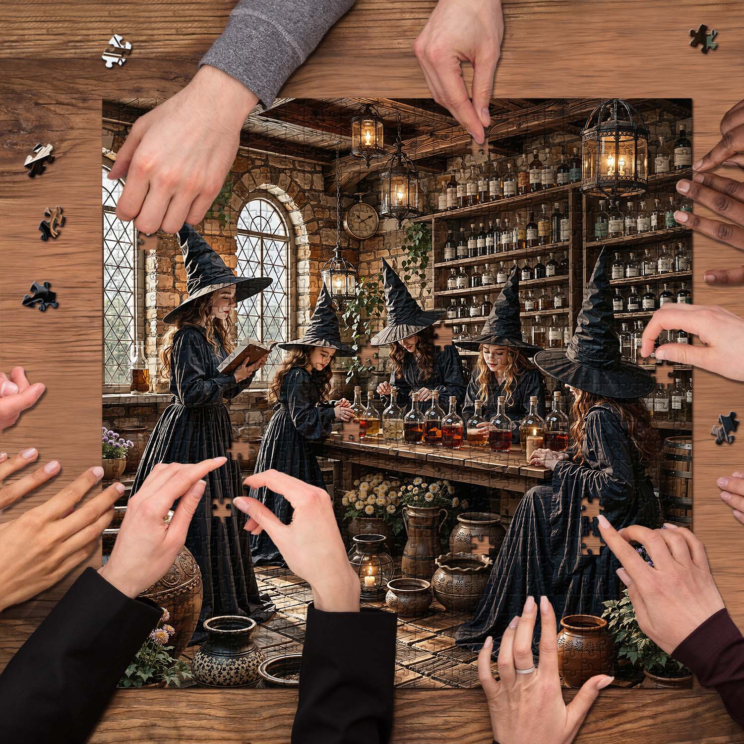 Potion-Brewing Witch Jigsaw Puzzle 1000 Piece