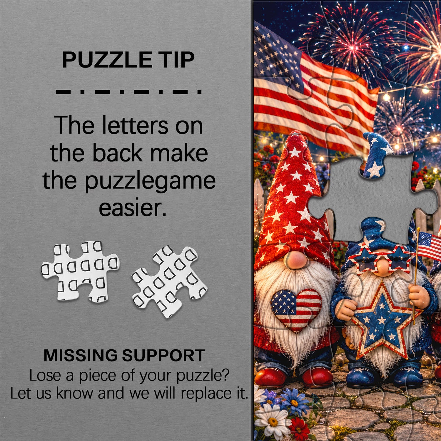 Firework Gnome Celebration Jigsaw Puzzle 1000 Piece