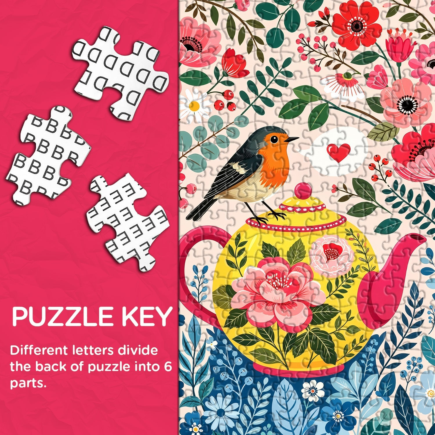 Blooms & Robin Jigsaw Puzzle 1000 Piece