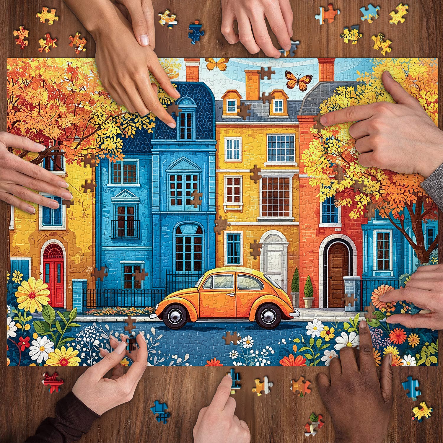Puzzle de 1000 pièces Coin de rue Happiness