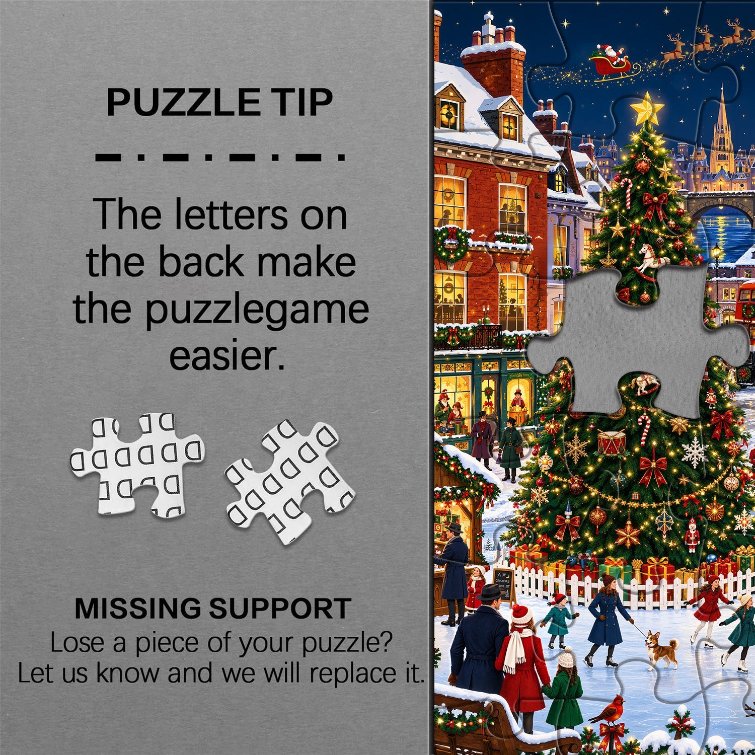 Christmas Snow Town Jigsaw Puzzle 1000 Piece