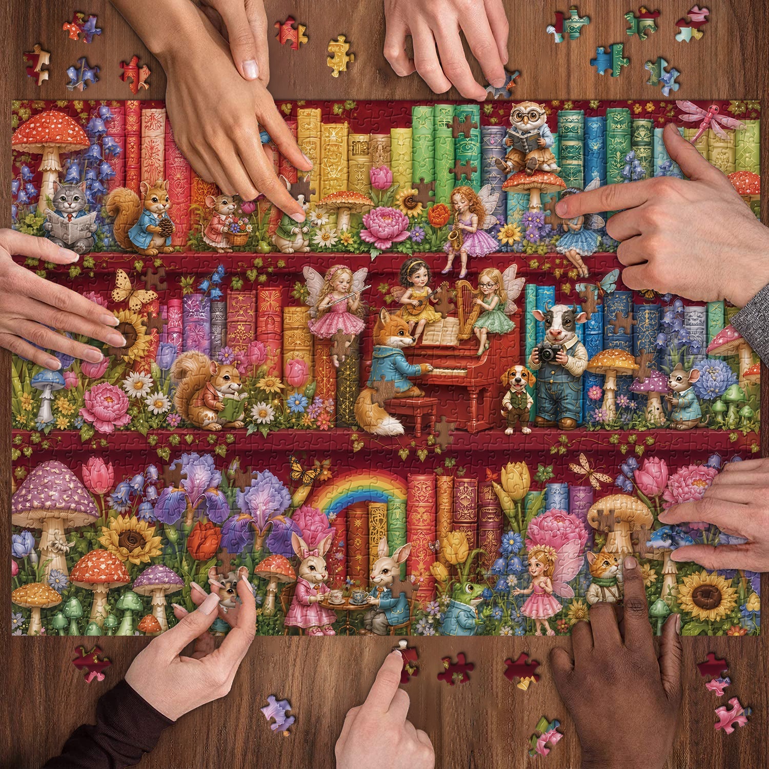 Fairy Bookshelf Jigsaw Puzzle 1000 Pieces