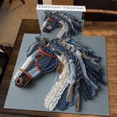 Puzzle Cheval en Denim 1000 Pièces