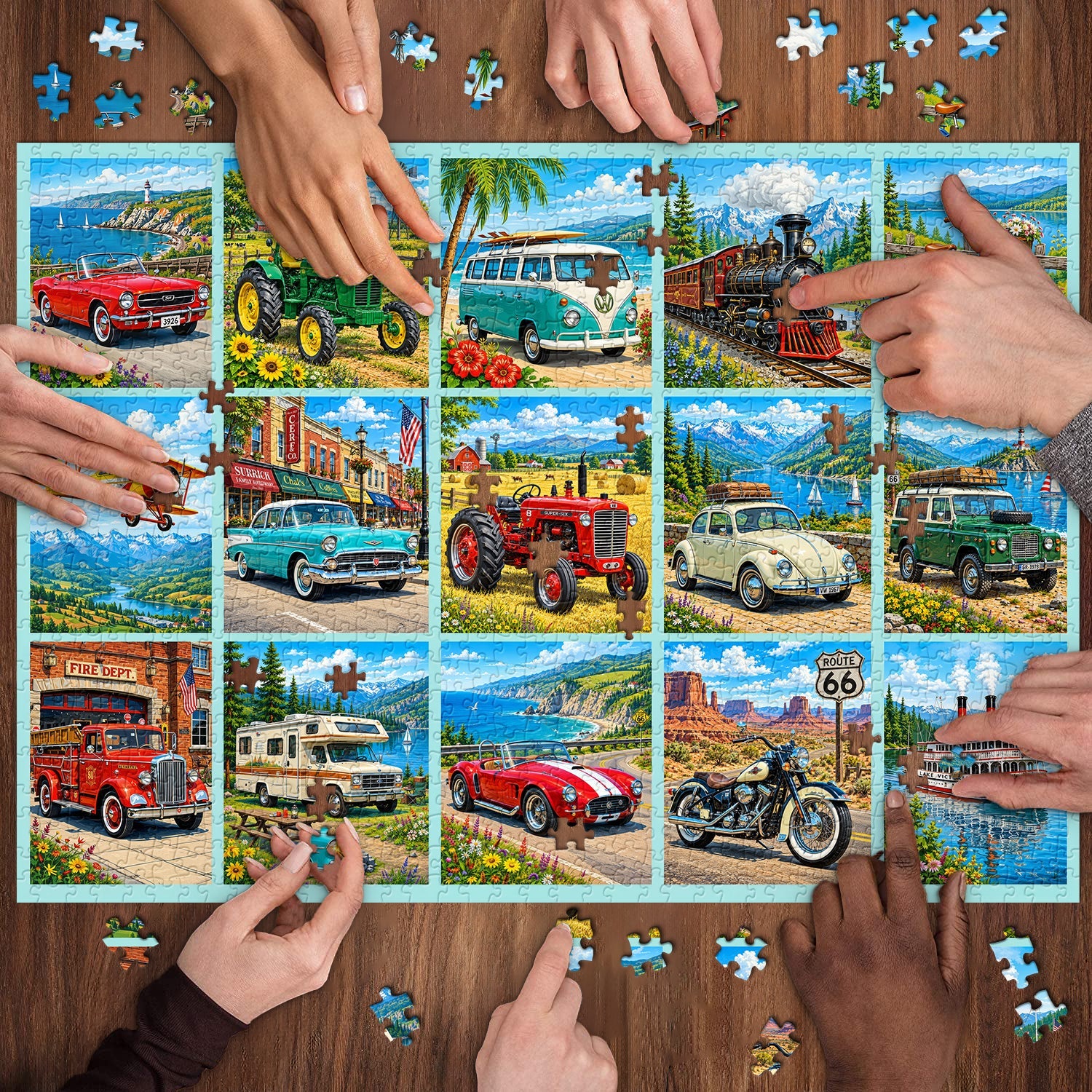 Vintage Transport Atlas Jigsaw Puzzle 1000 Piece