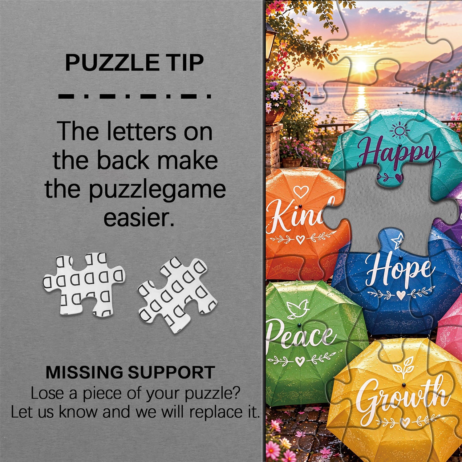 Rainbow Umbrellas Jigsaw Puzzle 1000 Piece