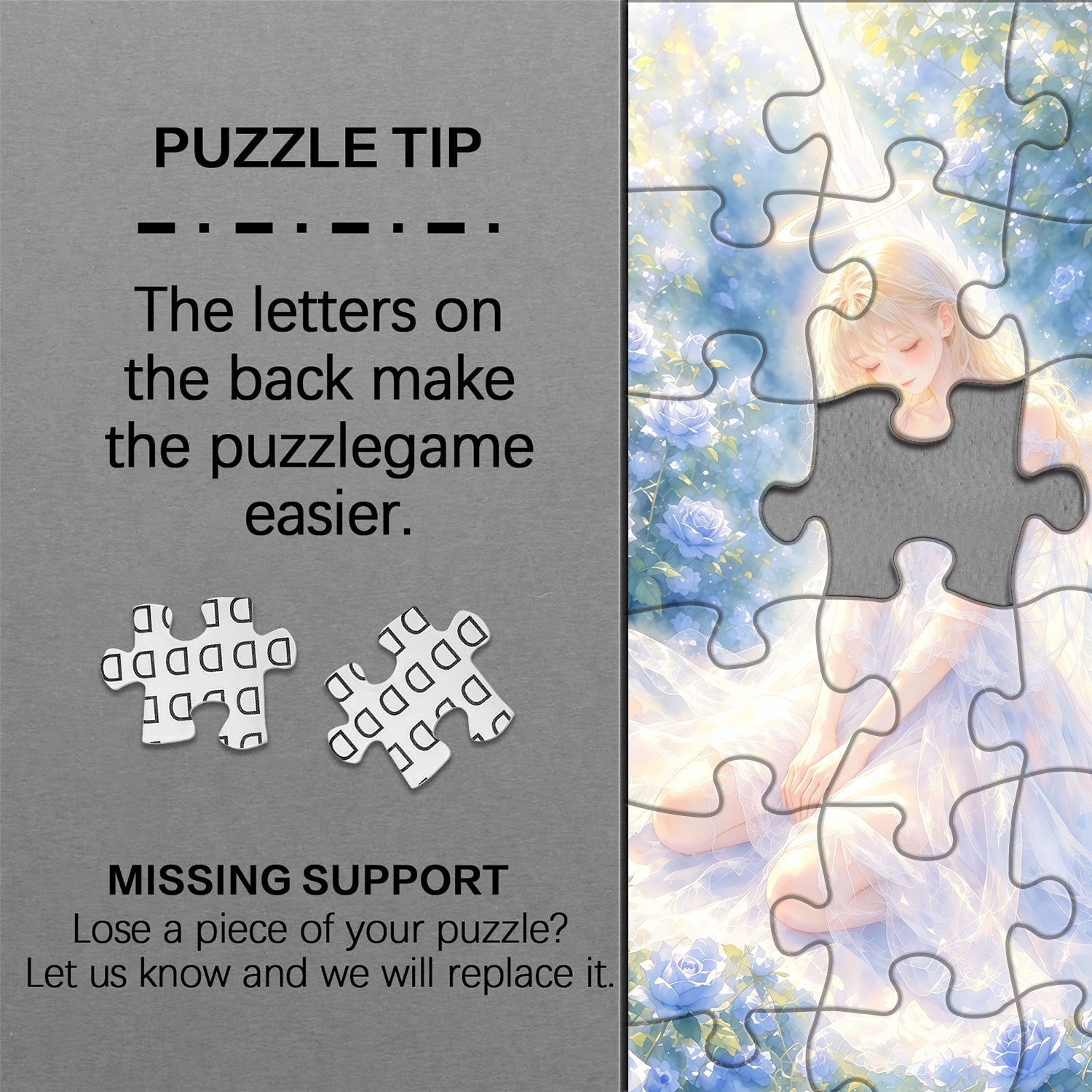 Azure Rose Angel Jigsaw Puzzle 1000 Piece