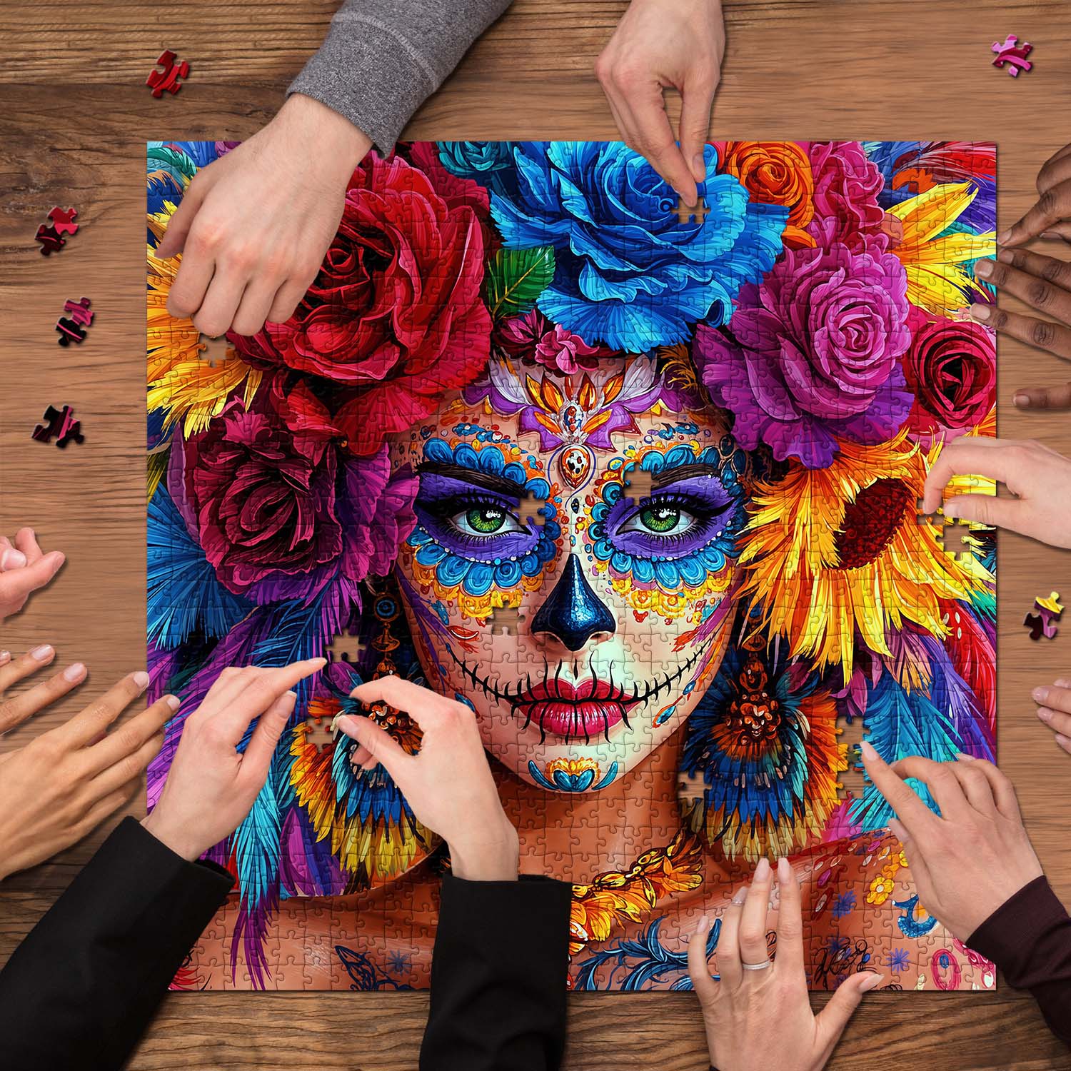 Flower Crown Undead Jigsaw Puzzle 1000 Piece