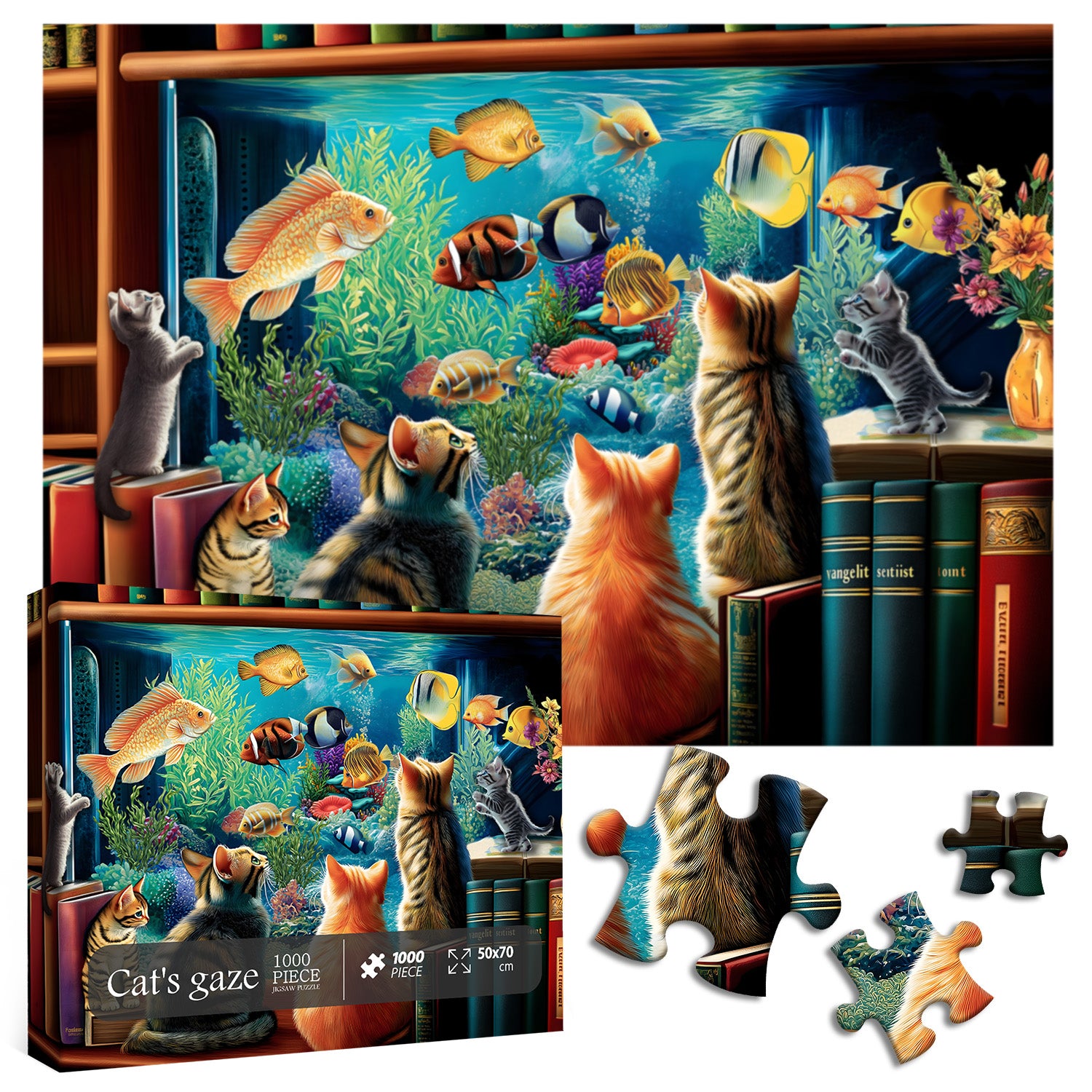 Ravensburger Cat's of Mykonos, Grèce - Puzzle de 1500 pièces pour Ravensburger Cat's of Mykonos, Grèce - Puzzle de 1500 pièces pour