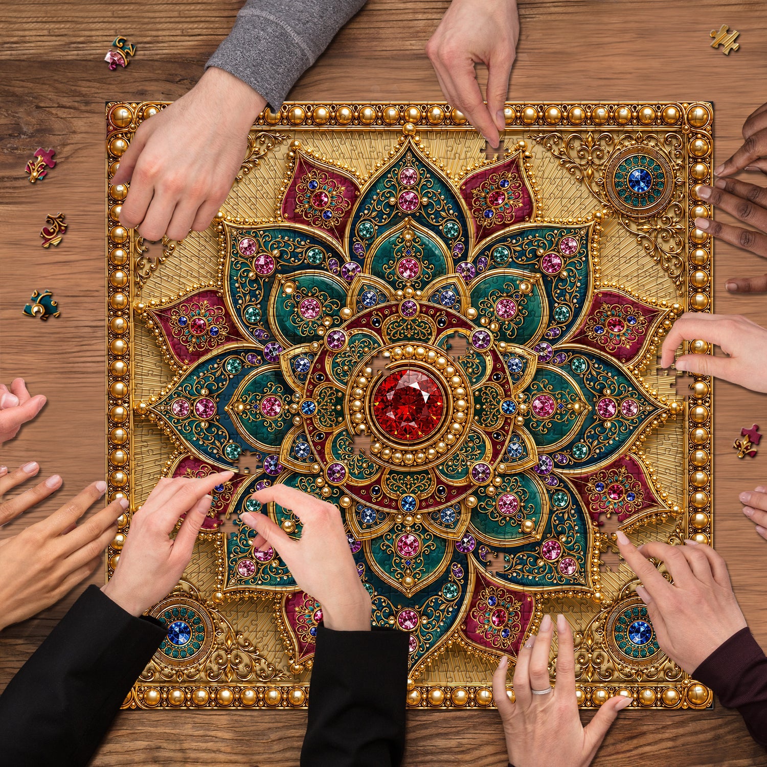 Gem Mandala Jigsaw Puzzle 1000 Pieces