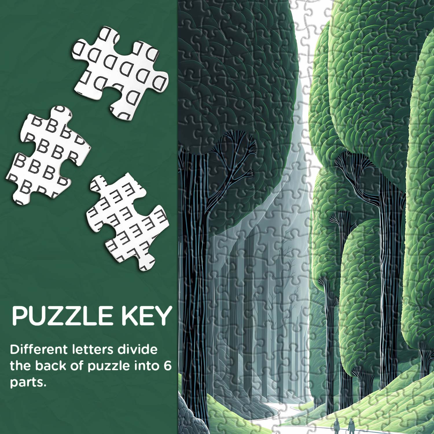 Minimalist Verdant Jigsaw Puzzle 1000 Pieces