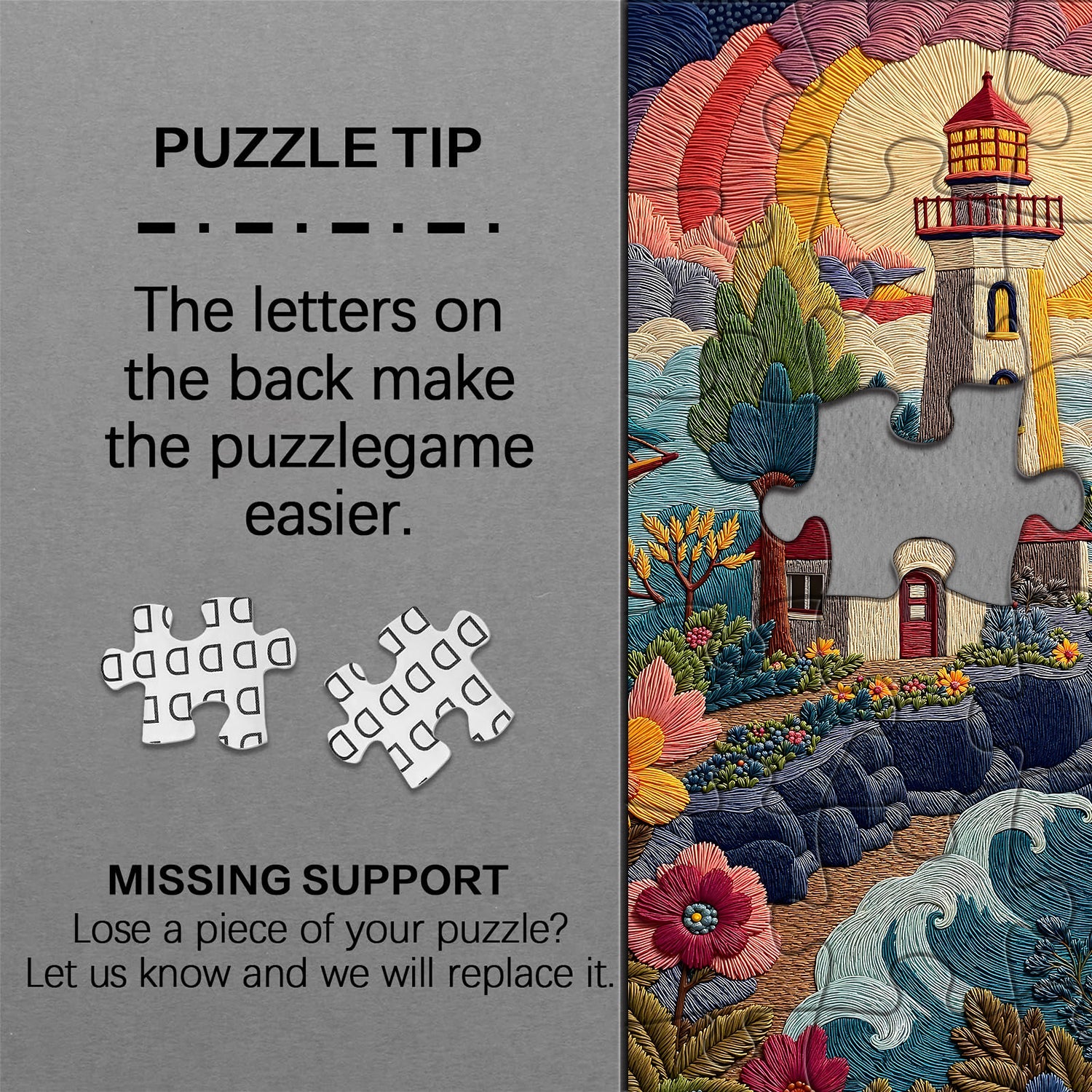 Threadwork Lighthouse Jigsaw Puzzle 1000 Pieces