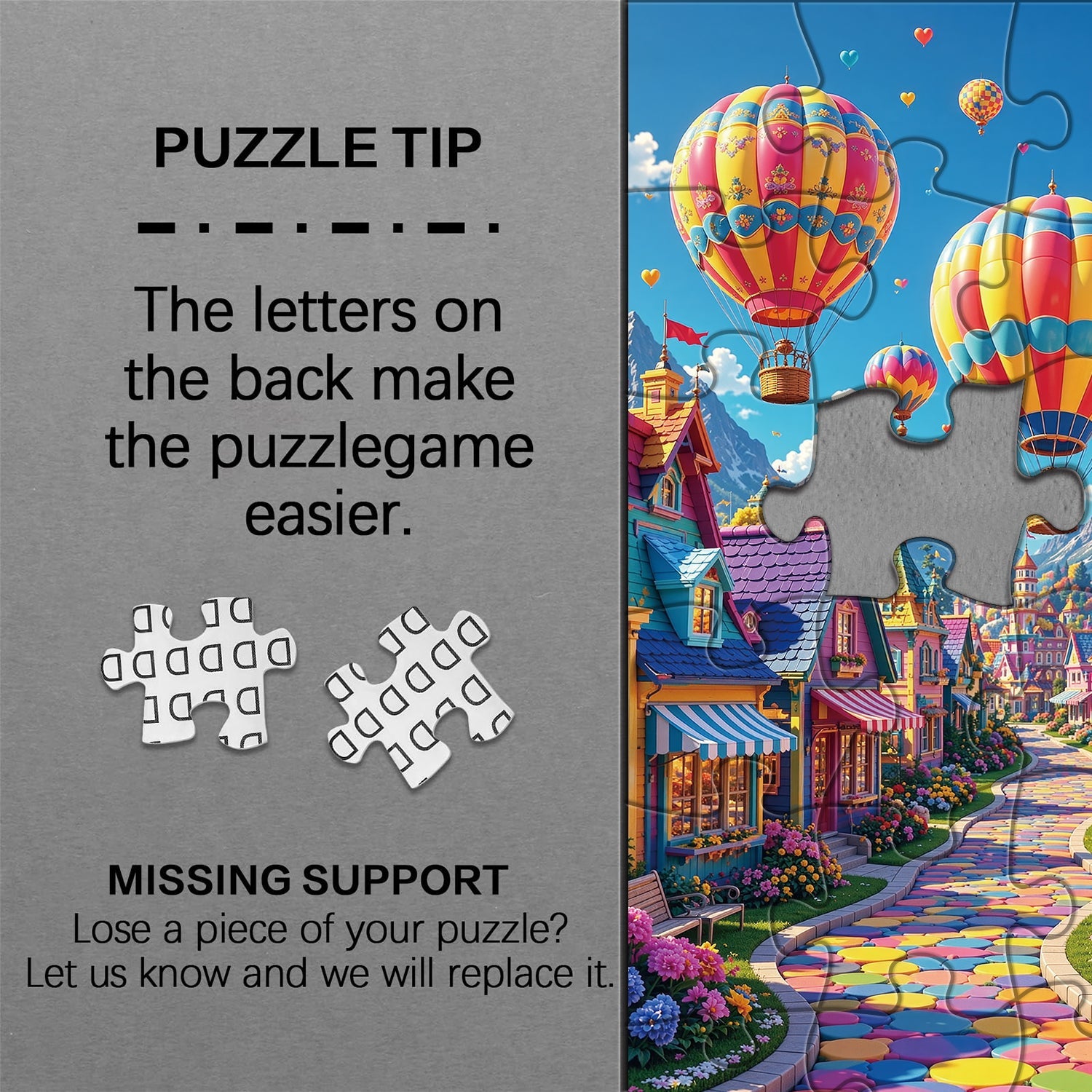 Rainbow Town Jigsaw Puzzle 1000 Piece