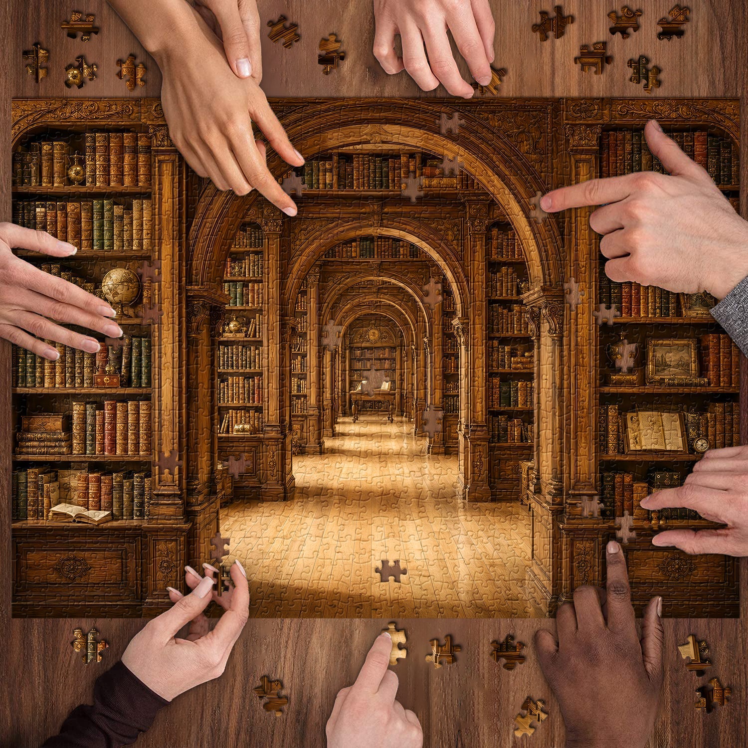 Endless Literary Halls Jigsaw Puzzle 1000 Piece
