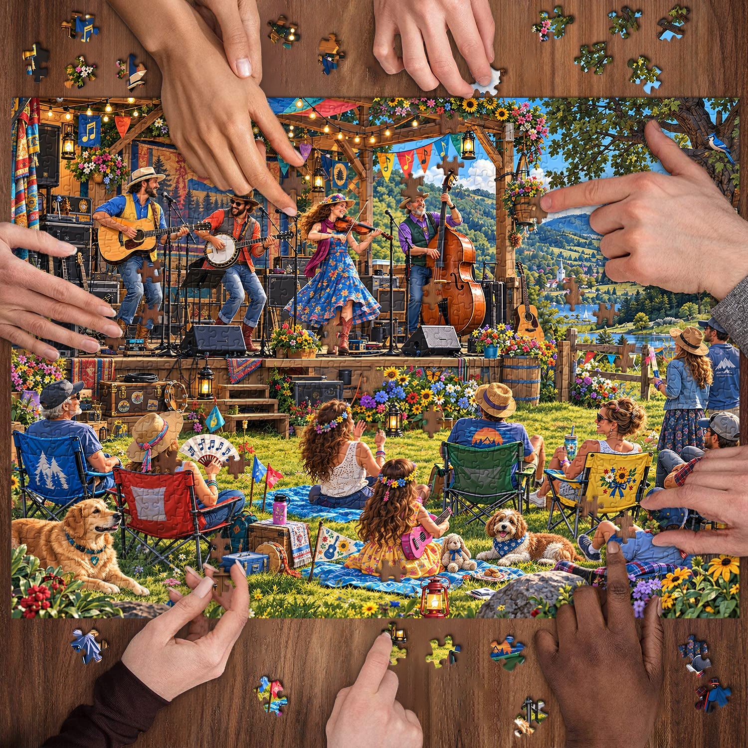 Mountain Folk Fest Jigsaw Puzzle 1000 Piece