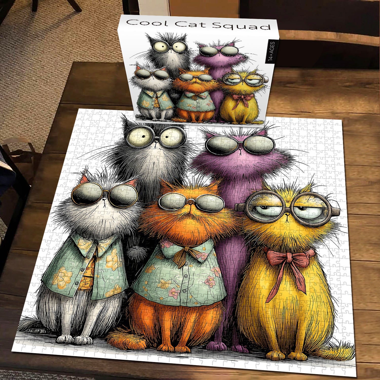 Cool Cat Squad Jigsaw Puzzle 1000 Pieces