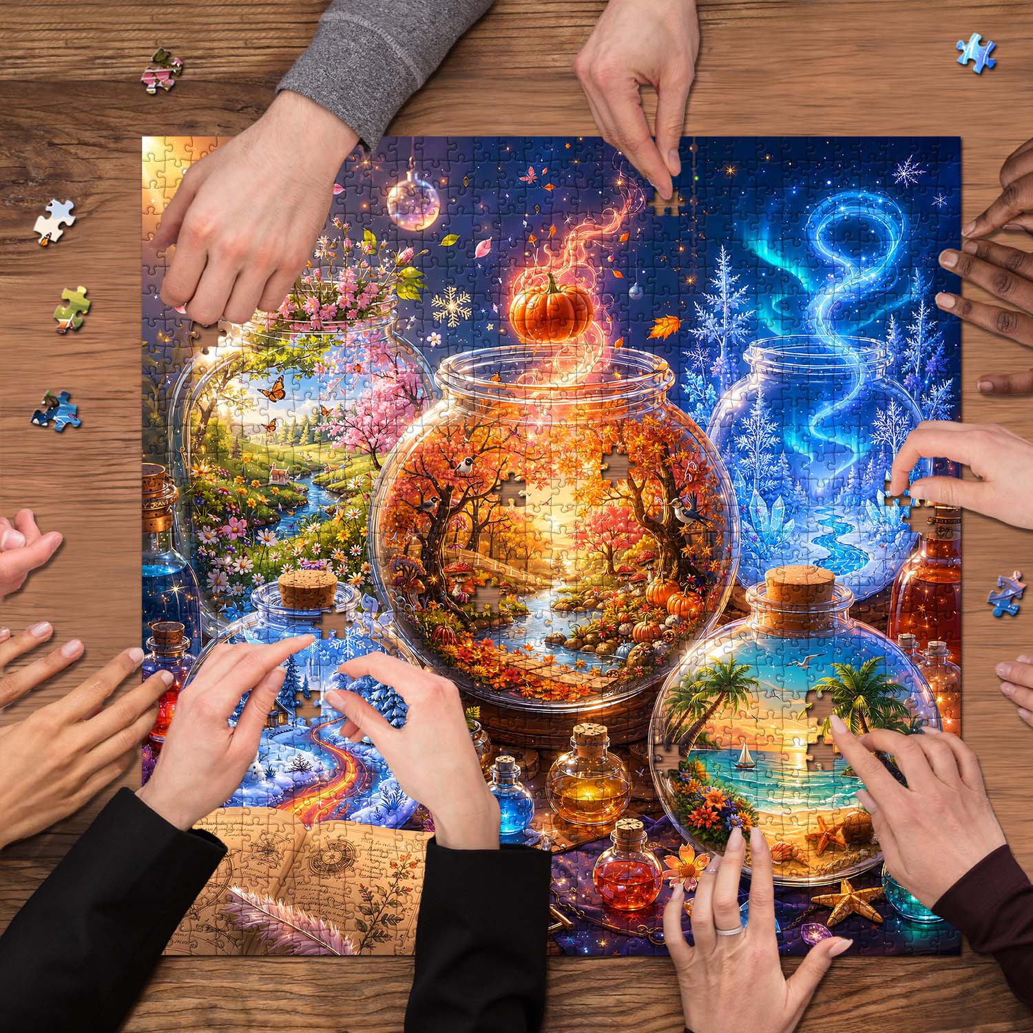 Bottled Four Seasons Jigsaw Puzzle 1000 Pieces