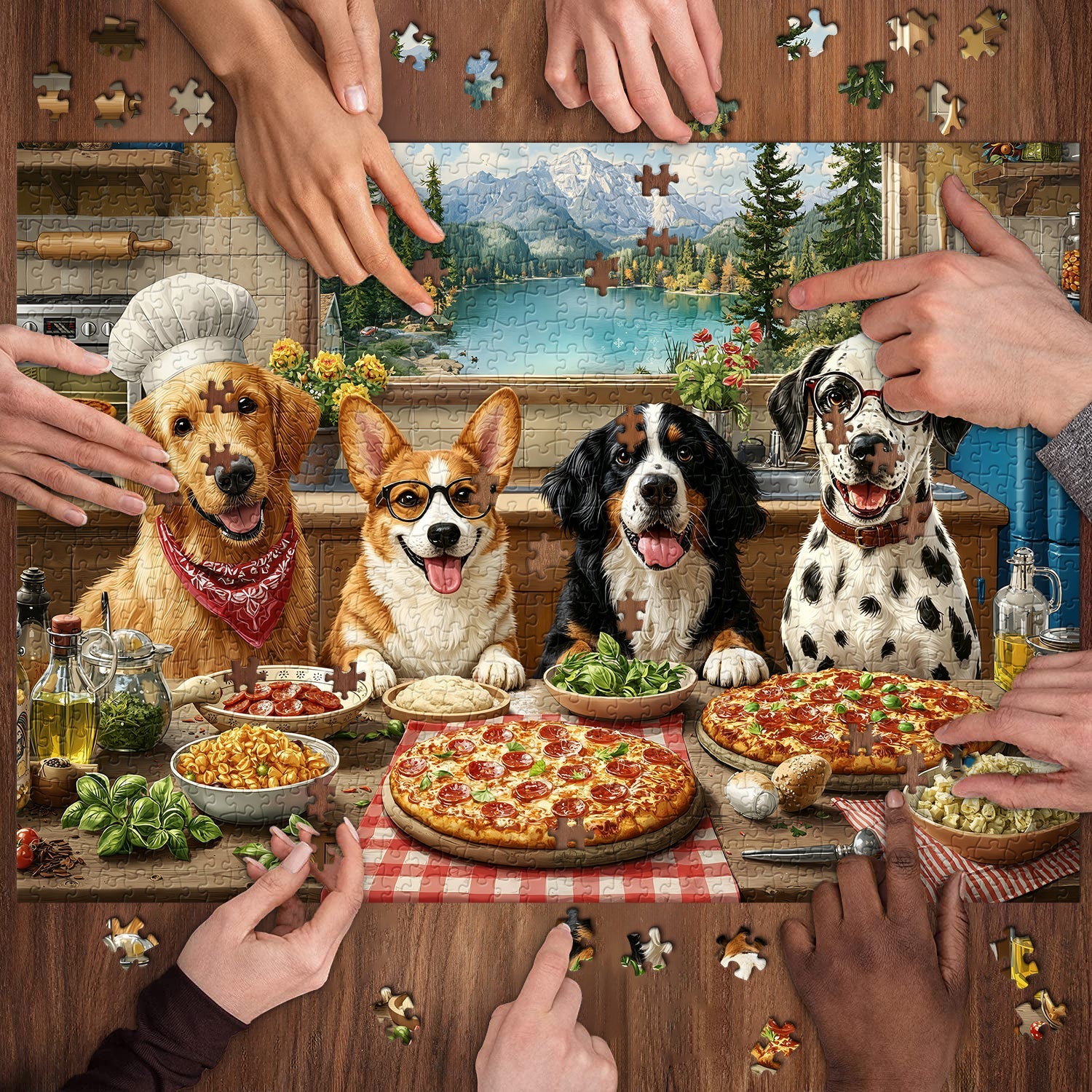 Lakeside Pizza Crew Jigsaw Puzzle 1000 Piece