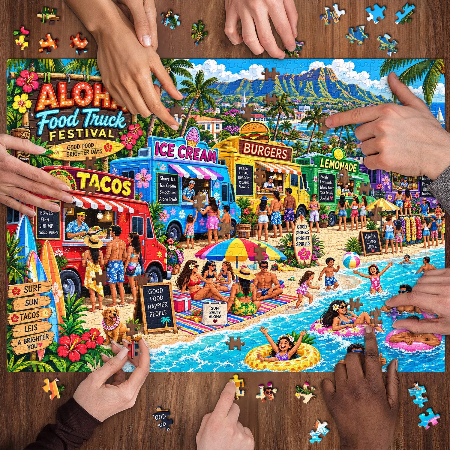 Island Summer Market Jigsaw Puzzle 1000 Piece