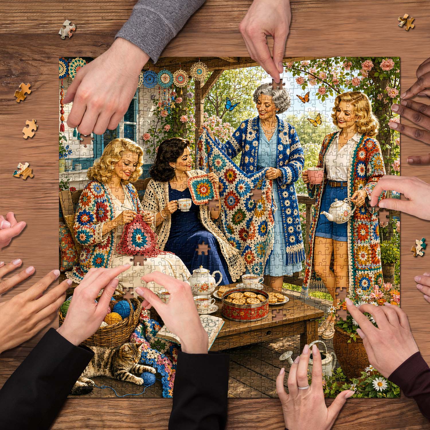 Old Time Weaving Society Jigsaw Puzzle 1000 Pieces