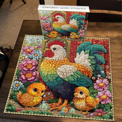 Garden with Chicks Jigsaw Puzzle 1000 Pieces