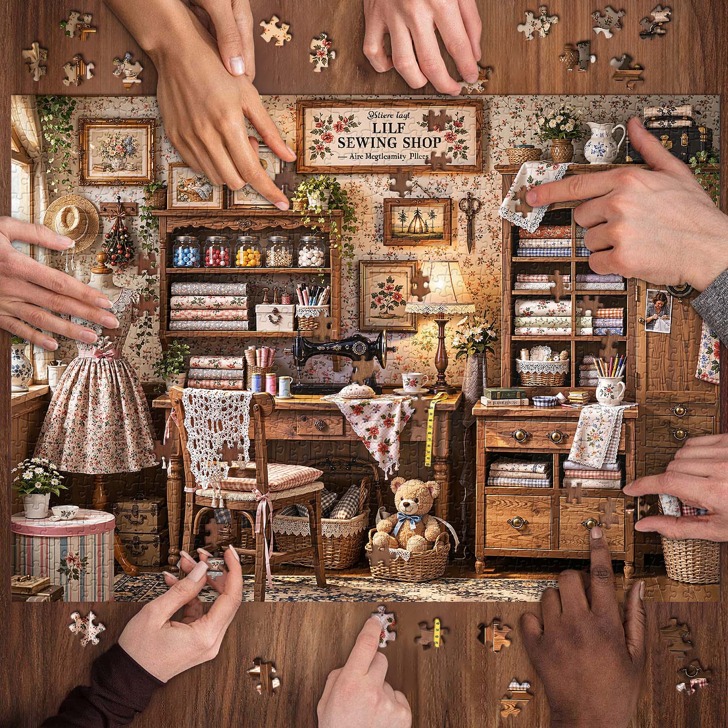Sewing Nook Jigsaw  Puzzle 1000 Piece