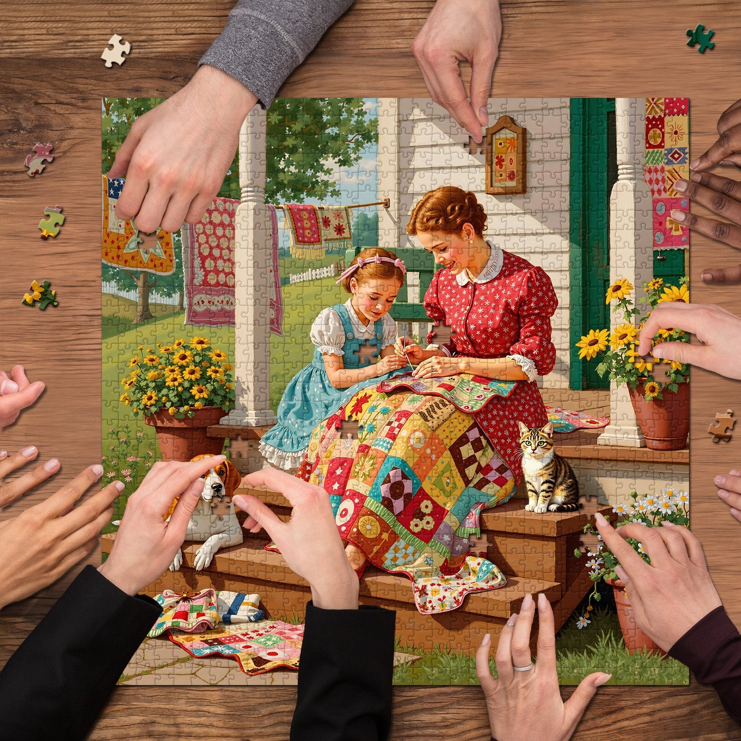 Porch Craft Time Jigsaw Puzzle 1000 Pieces