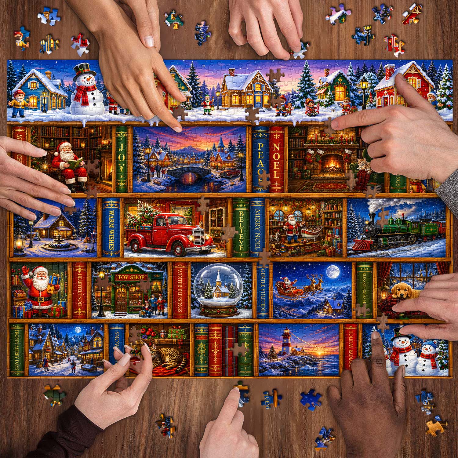 Christmas Book Nook Jigsaw Puzzle 1000 Piece
