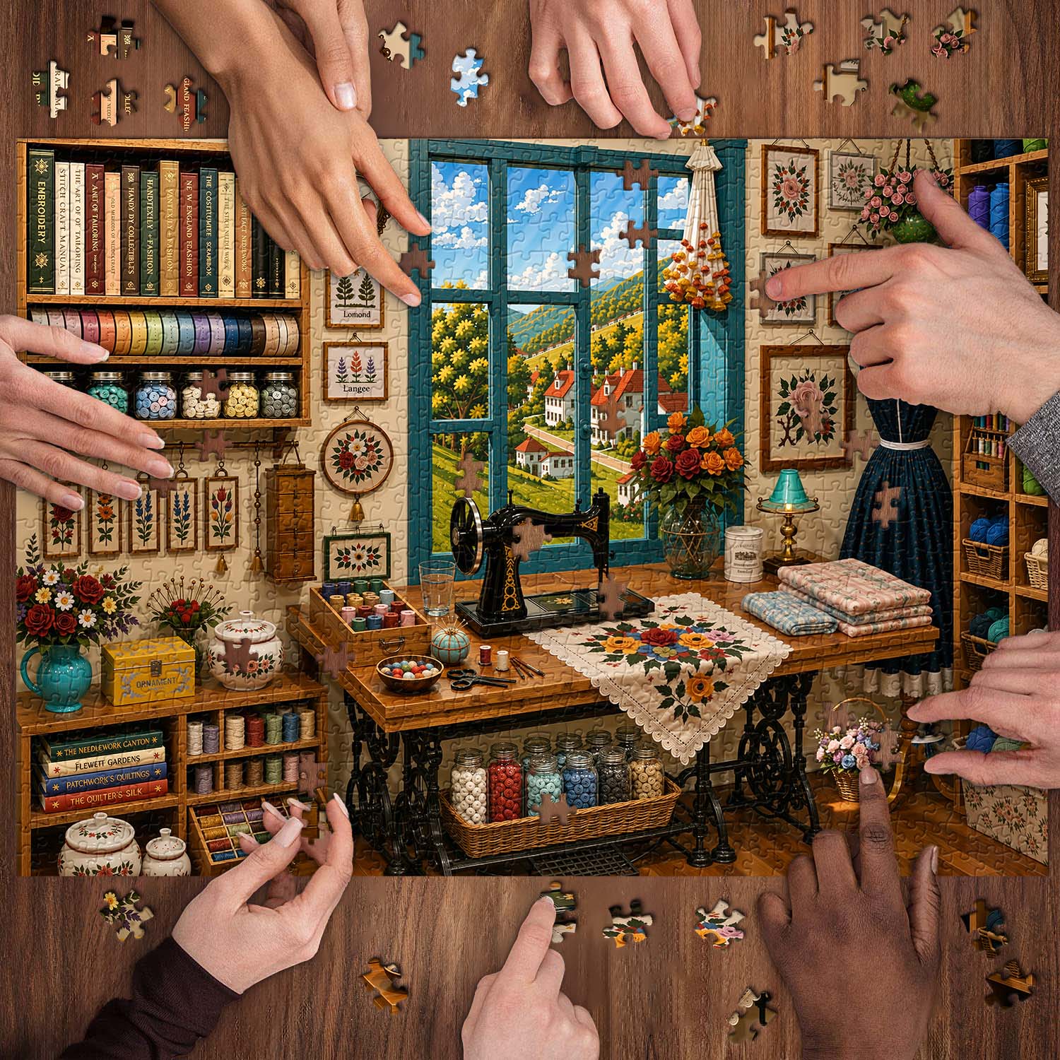 Cozy Sewing Room Jigsaw Puzzle 1000 Piece