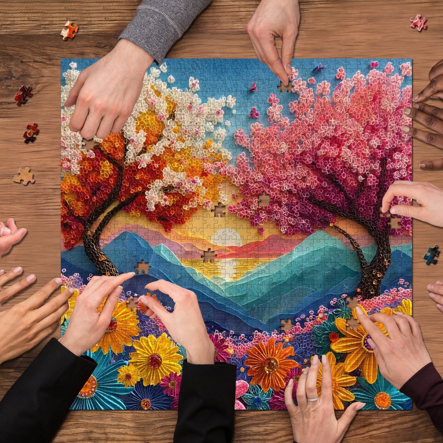 Diamond Paper Bloom Jigsaw Puzzle 1000 Pieces