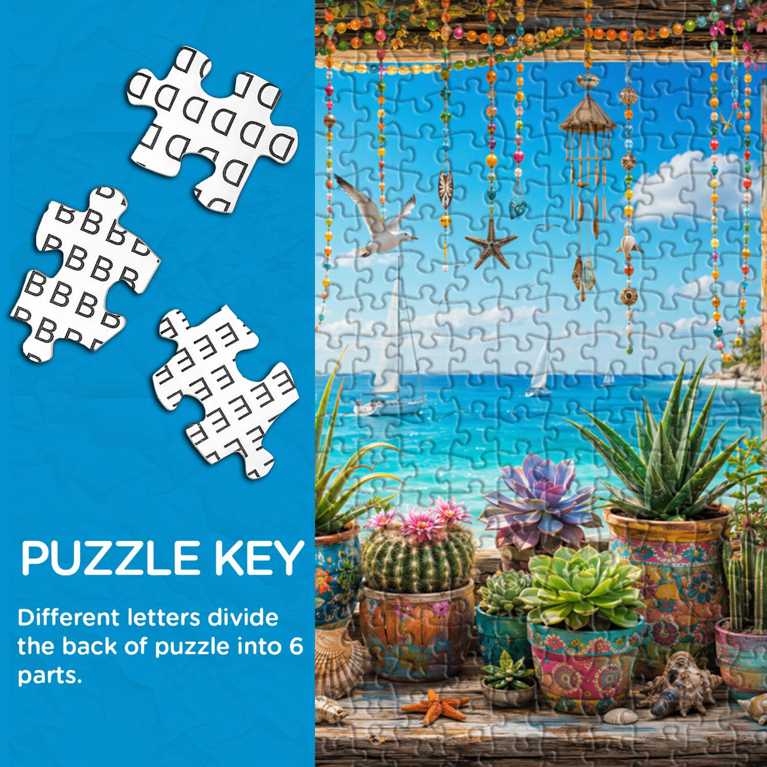 Succulent Sea Breeze Jigsaw Puzzle 1000 Piece