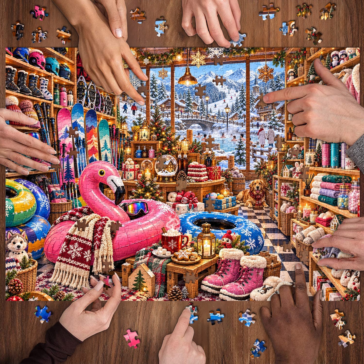 Winter Ski Shop Jigsaw Puzzle 1000 Piece