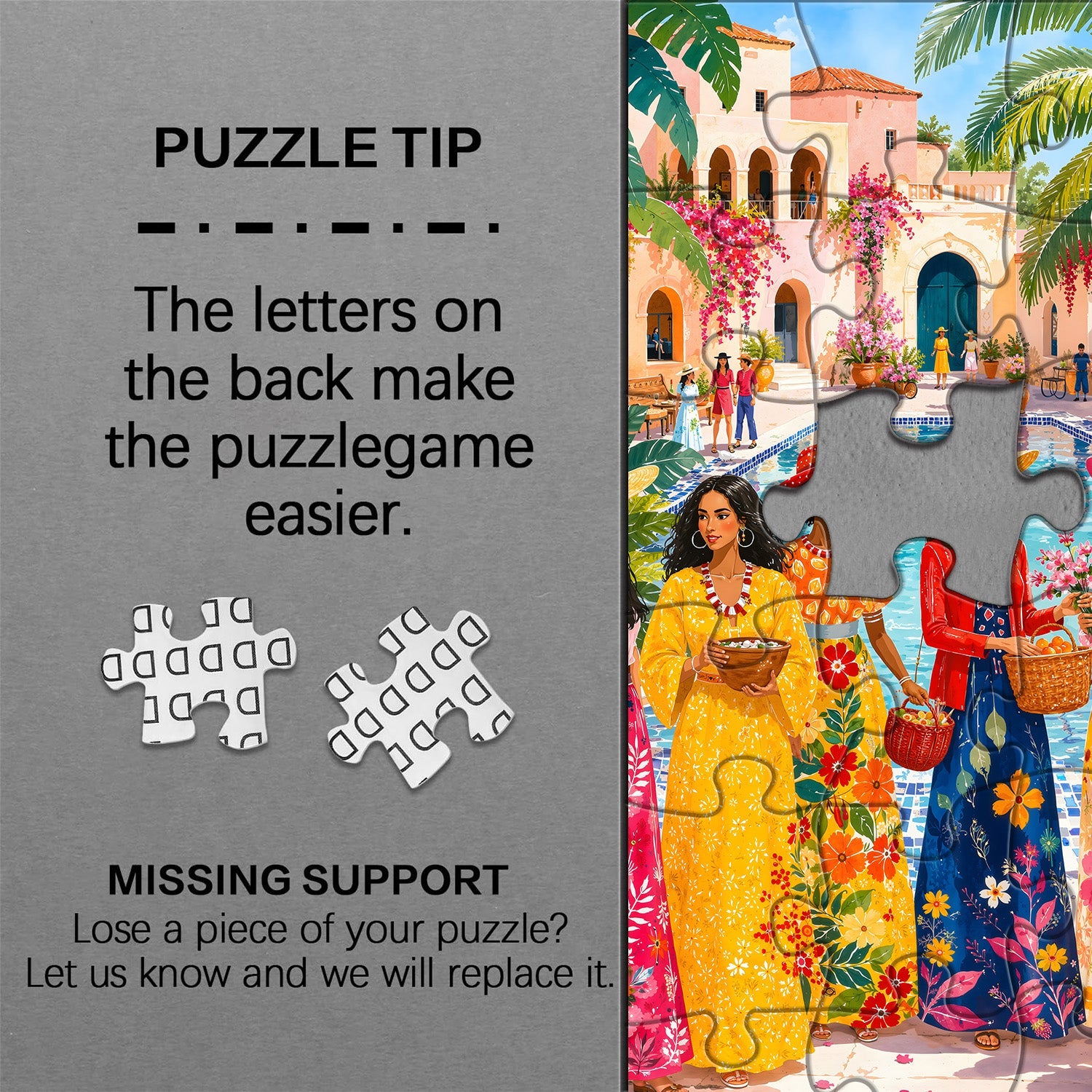 The Courtyard Ladies Jigsaw Puzzle 1000 Pieces